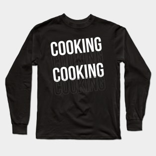 Cooking stacked typography design Long Sleeve T-Shirt